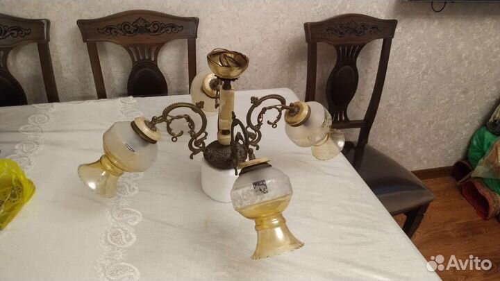 Люстра бронзовая Югославия antik