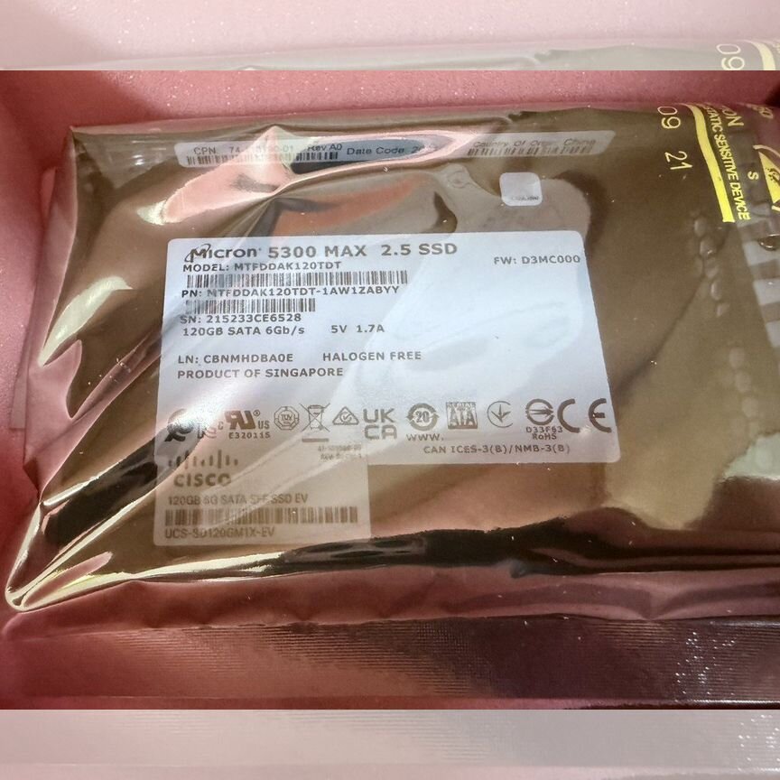 [MTFDDAK120TDT] Micron 5300 Max 2.5" 6 Гб/С Sata Mtfddak120tdt