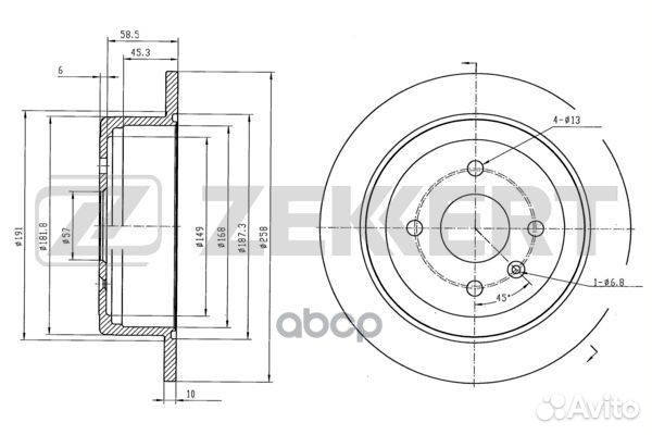 Диск торм. зад. Daewoo Nubira (klaj klan) 97