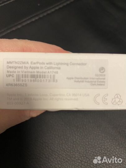 Наушники Apple EarPods Lightning, белый