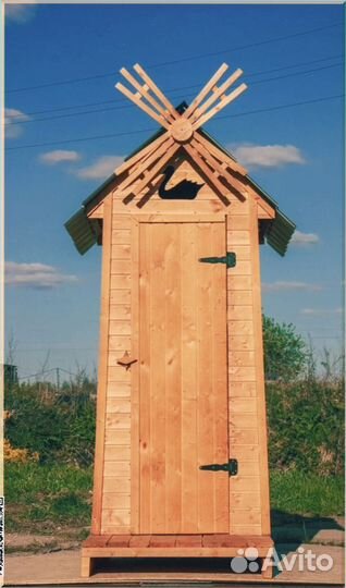 Уличный туалет домик с установкой ржя 858