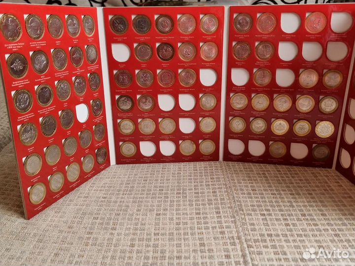 Коллекция юбилейных монет биметал Россия