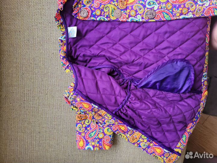 Летнее утепленное пальто на девочку 3-4 года