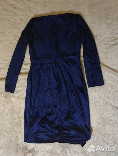Вечернее мини платье синее