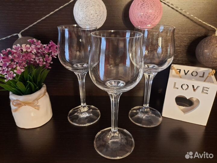 Фужеры бокалы для вина шампанского Набор 3шт