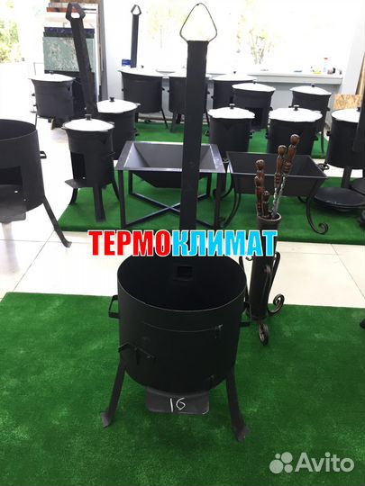 Печь под казан 16л с дымоходом