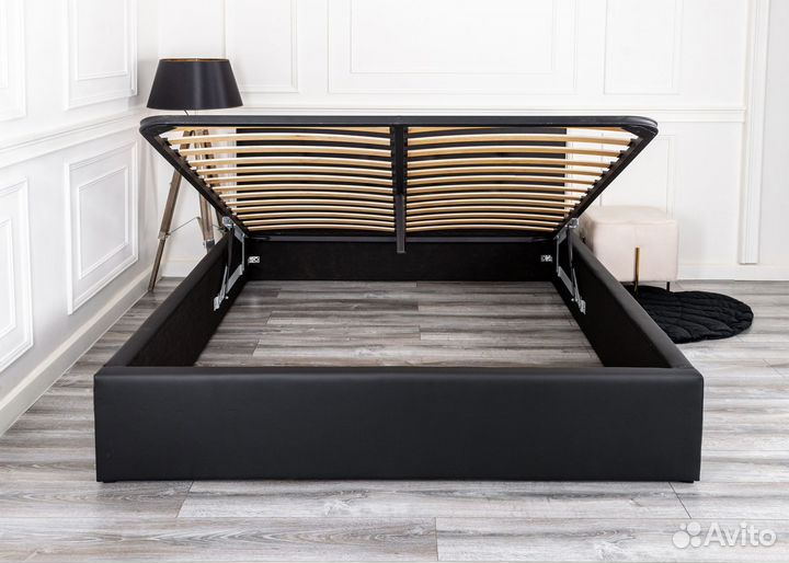 Кровать с подъемным механизмом 140х200 Роза черная