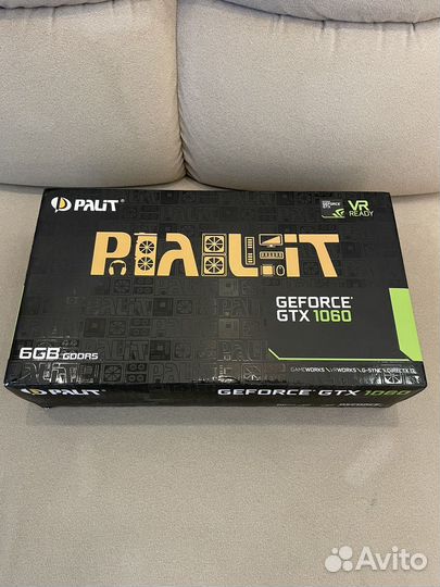 Коробка видеокарта Geforce Palit GTX 1060 6gb