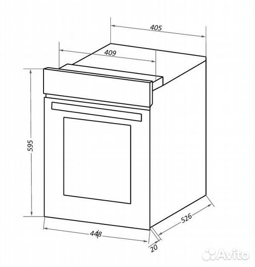 Шкаф духовой электрический maunfeld eoem516W