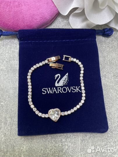 Браслет Сердце с кристаллами Swarovski