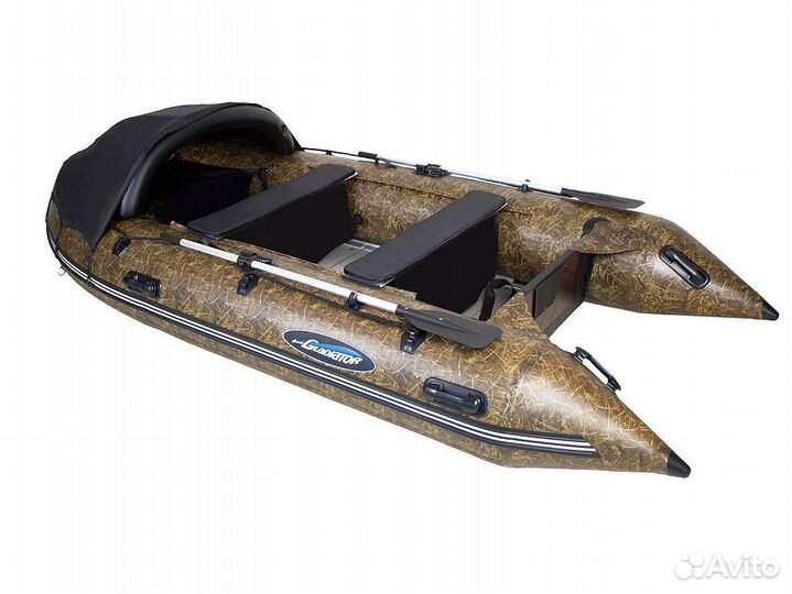Надувная лодка пвх gladiator C370AL camo С ал.пол