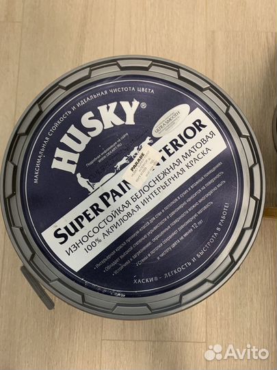 Краска для стен Husky Super Paint Int моющаяся