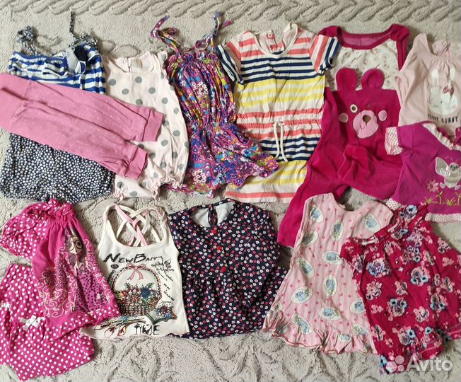Одежда пакетом для девочки 6-18 мес