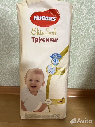 Подгузники трусики huggies elite soft 4