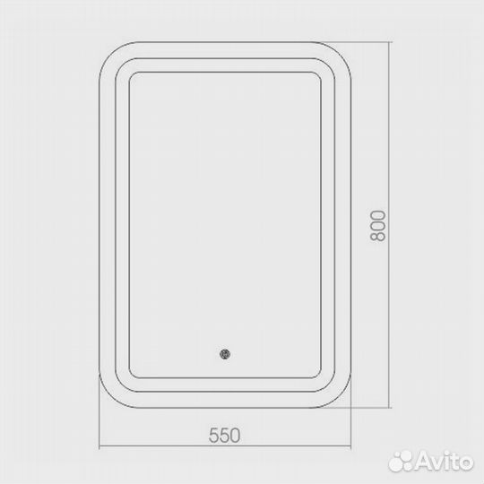 Зеркало mixline Мальта 550*800 533672 Хром