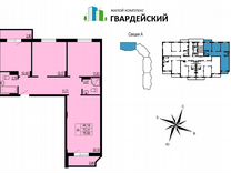 3-к. квартира, 75,6 м², 5/12 эт.