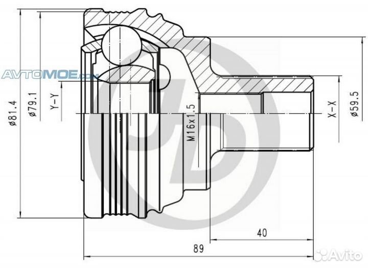 Шрус наружный 30x59,5x36 JCT0117 just drive