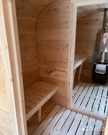 Баня бочка квадро. Любого размера