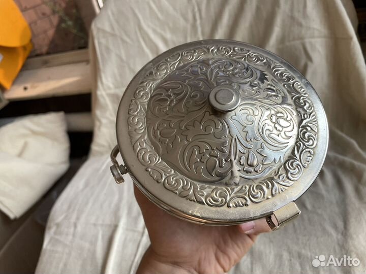 Конфетница ваза СССР с мельхиором