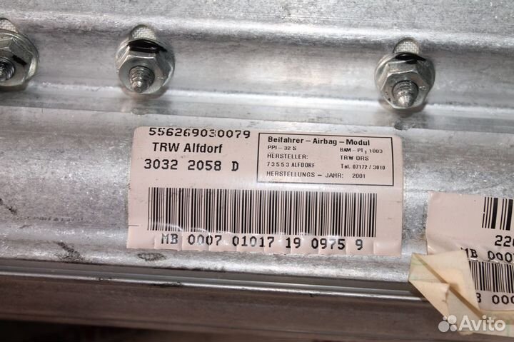 Подушка безопасности пассажирская w220 мерседес