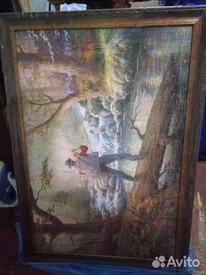 Картина, собранная из 1000 пазлов вручную в багет