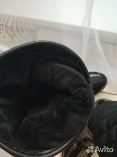 Женские резиновые утепленные сапоги