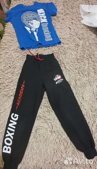 Брюки спортивные детские кикбоксинг (7-9 лет) +фут