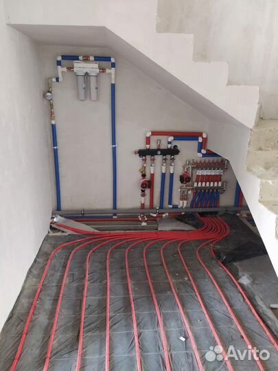 Установка системы отопления, монтаж теплых полов