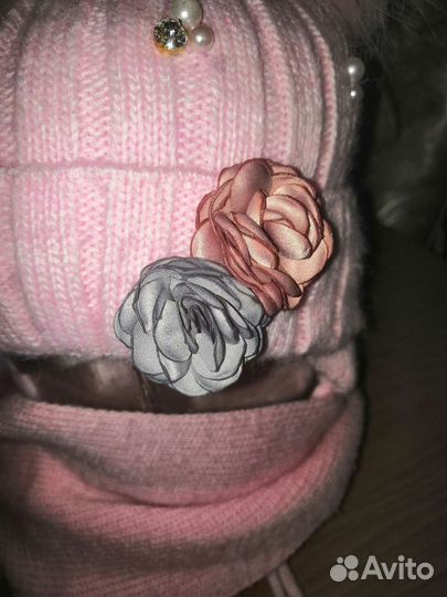 Комплект шапка и шарф для девочки