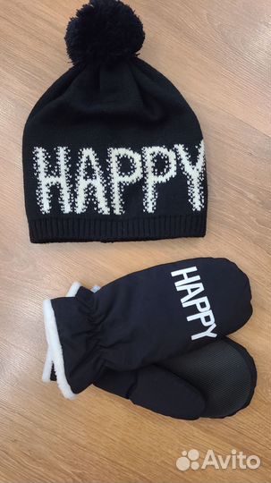 Комплект новый Kivat шапка(56р) и варежки
