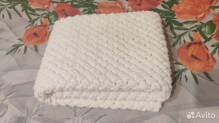 Плед детский вязаный ручная работа