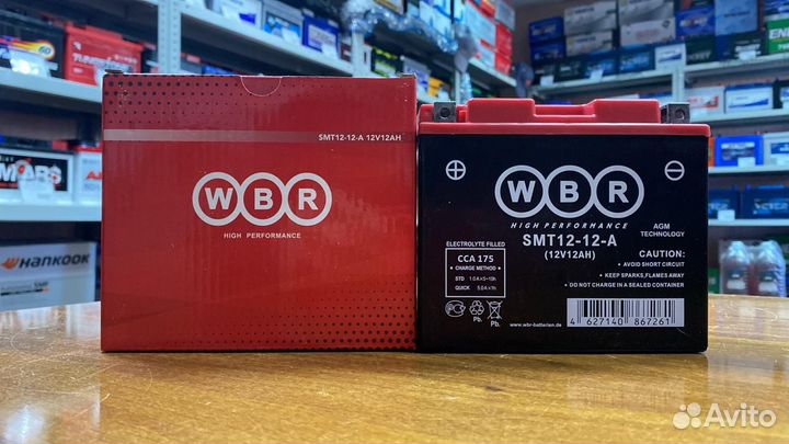 Аккумулятор WBR SMT 12-12-A (12ач) на Мотоцикл