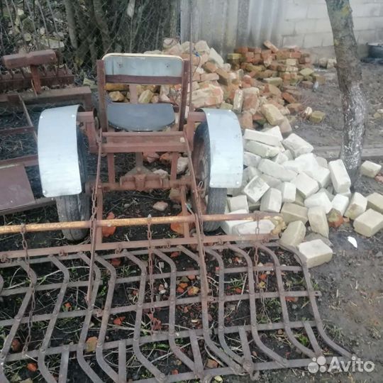 Грабли ибороны к мотоблоку