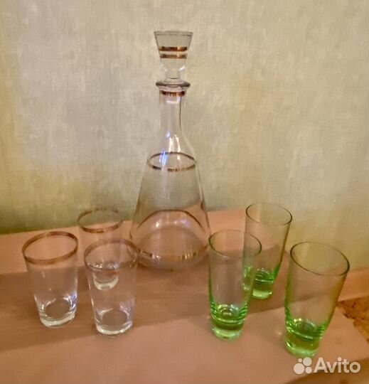 Посуда цветное стекло времен СССР