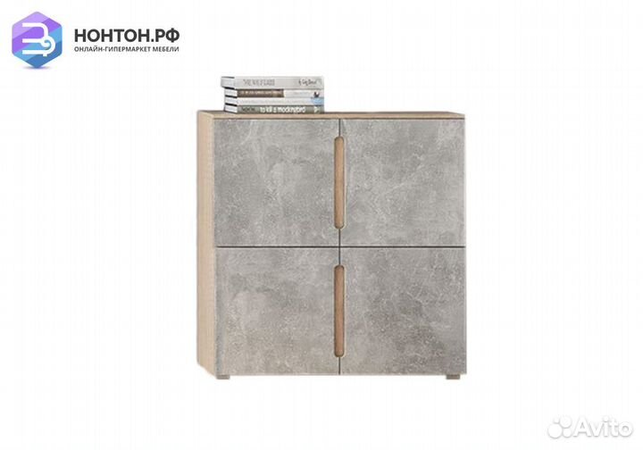 Тумба Ким бетон темный / сонома