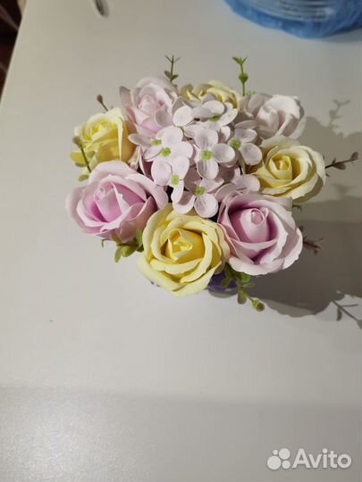 Букет из мыльных роз