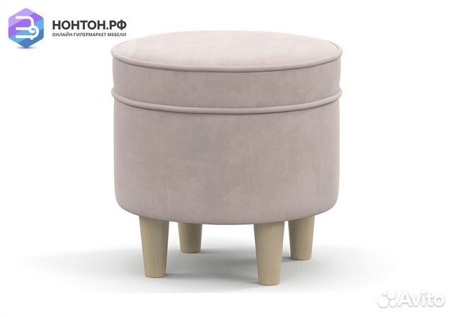 Пуф Лора светло-розовый