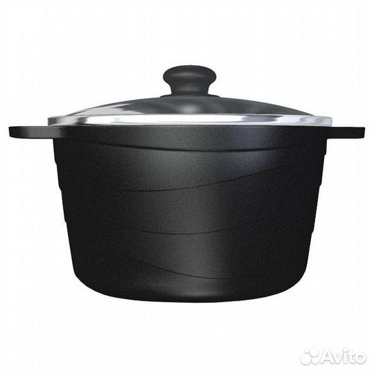 Кастрюля нмп Каменная черный гранит 3л 20см антипр