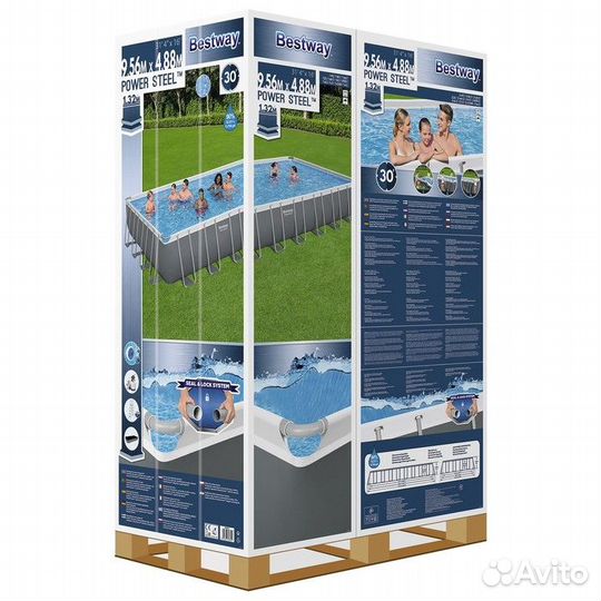 Бассейн каркасный Power Steel, 956 х 488 х 132 см