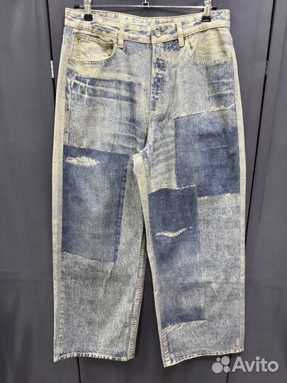 Джинсы светлые широкие (оверсайз)