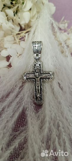 Крест нательный серебряный
