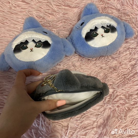 Брелки кошельки котики акулы mofusand