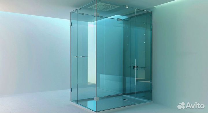 Стеклянное ограждение для душевой кабины