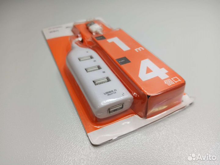 Разветвитель USB 2.0 HUB на 4 порта белый