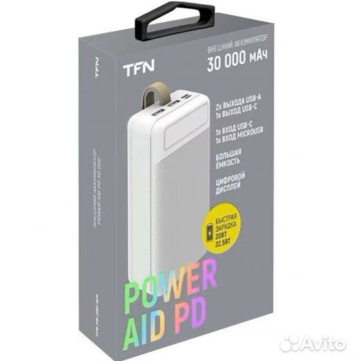 Внешний аккумулятор (powerbank) TFN 30000 мАч