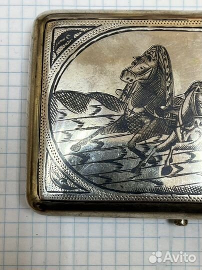 Портсигар серебро 84