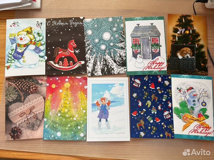 Почтовые открытки зима новый год посткроссинг