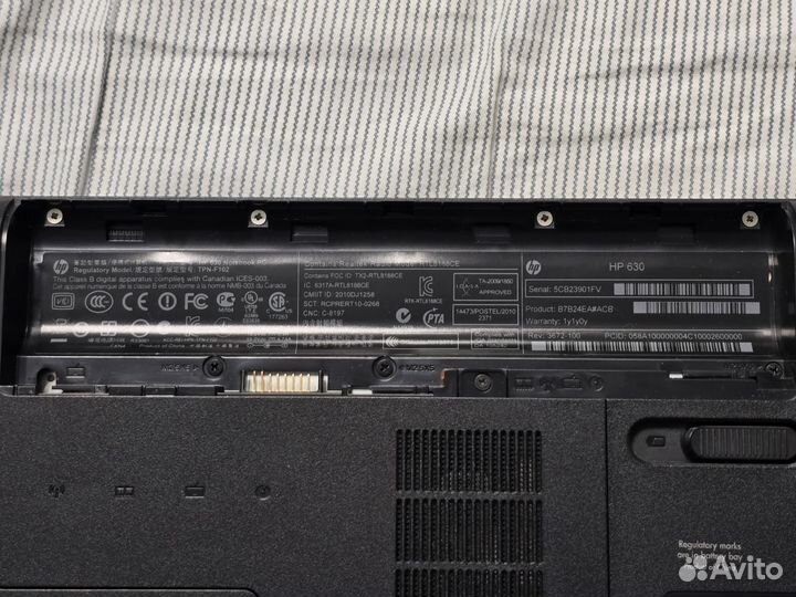 Ноутбук HP 630 TPN-F102