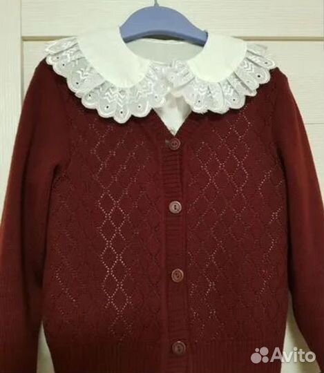 Сарафан школьный 128 +блузка+Джемпер