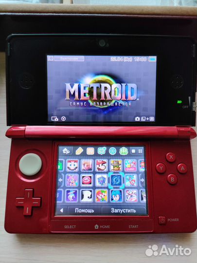 Nintendo 3DS Flare Red Прошитая + Полный комплект